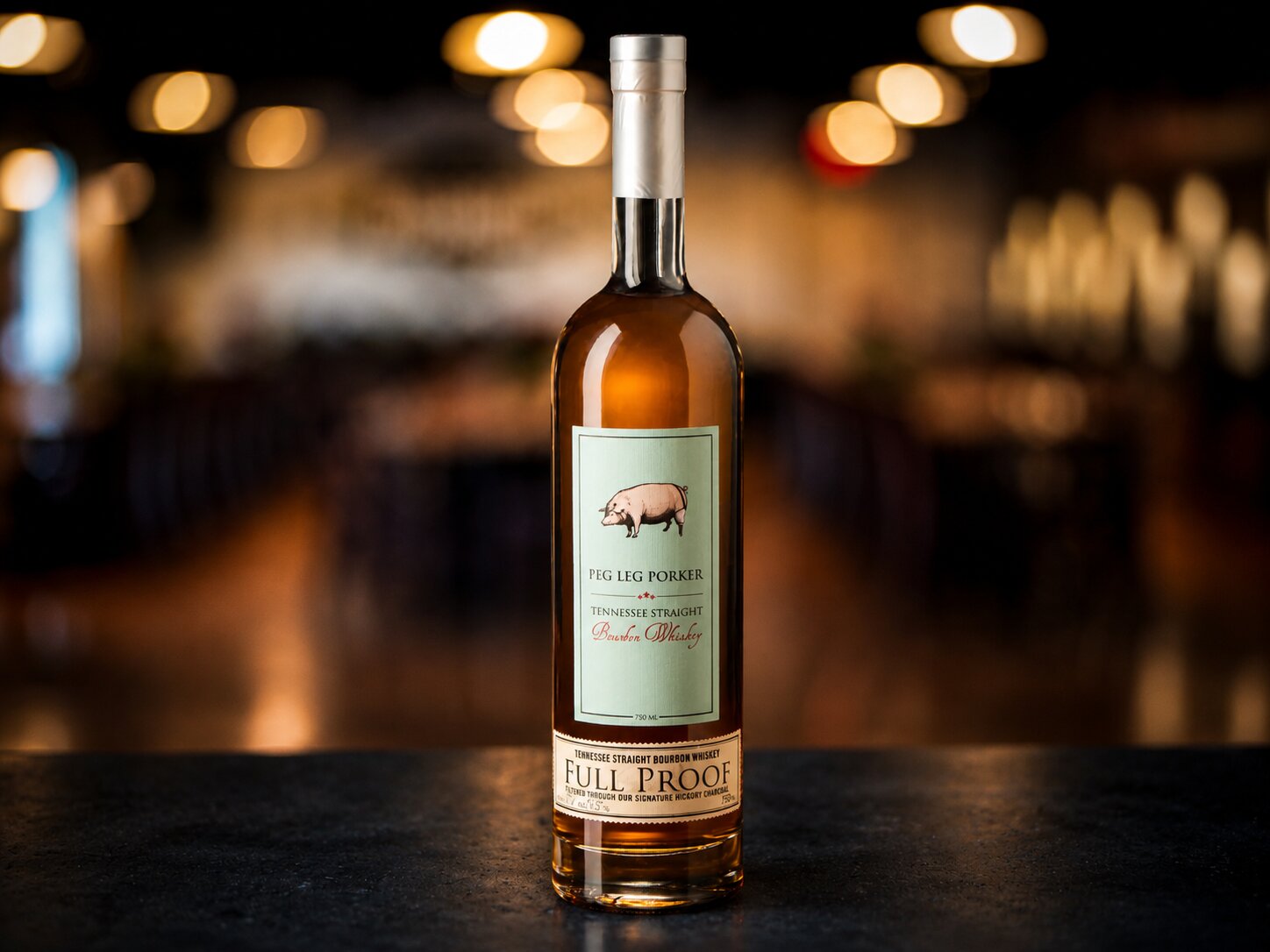 Peg Leg Porker Full Proof Tennessee Bourbon, hickory-charcoal filtered, 119 proof